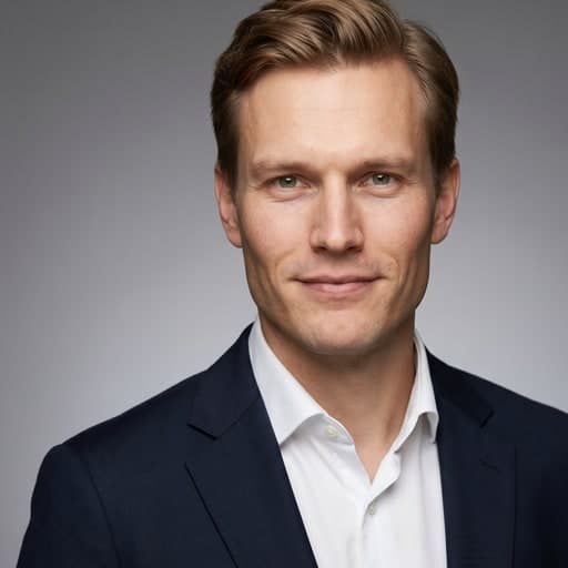 After — the generated Management Consultant headshot (AI-generated example)